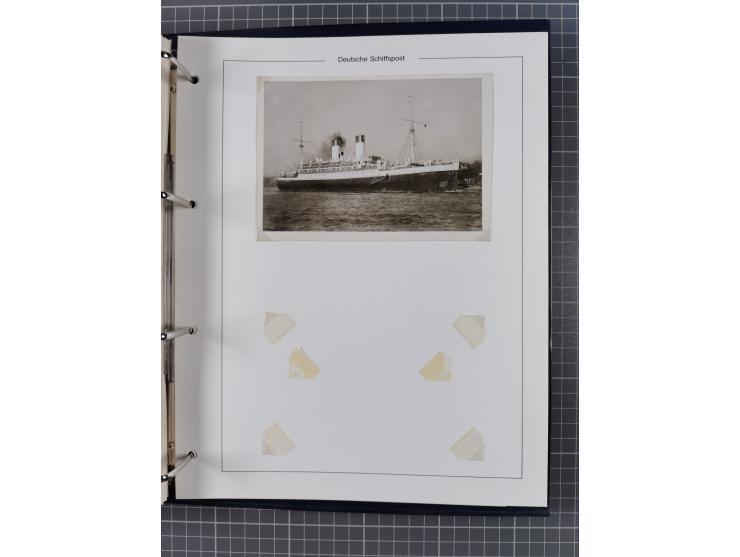 1923/39, Sammlung “DSP HAMBURG-SÜDAMERIKA” mit ca. 60 Briefen, Karten und GSK sowie 2 Menükarten und einige, meist ungebrauch