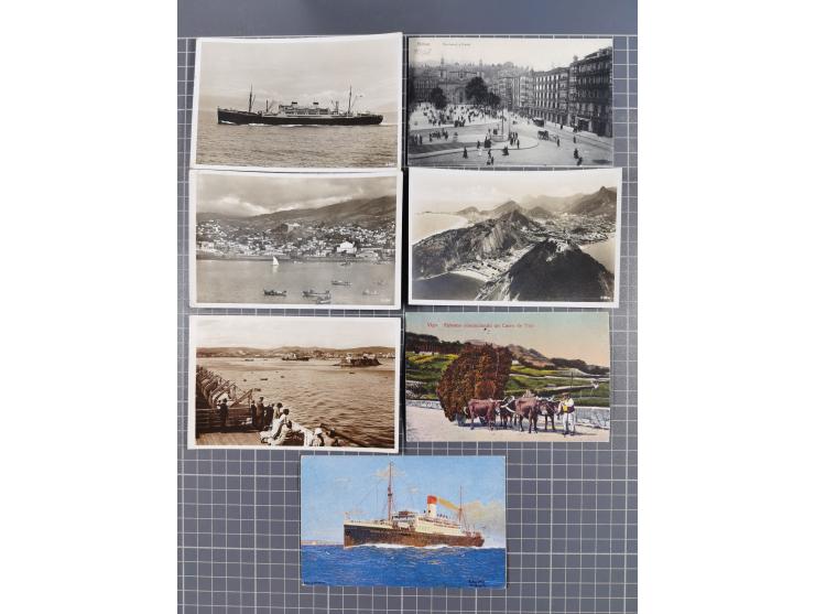 1923/39, Sammlung “DSP HAMBURG-SÜDAMERIKA” mit ca. 60 Briefen, Karten und GSK sowie 2 Menükarten und einige, meist ungebrauch