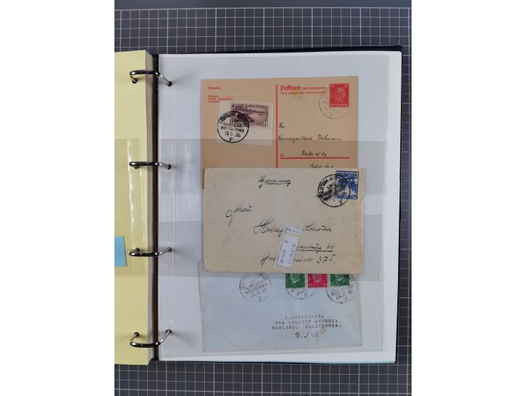 1927/36, kleine Sammlung “DSP LINIE HAMBURG-WESTAFRIKA” mit Unterscheidungsbuchstaben “A” bis “F” bzw. “a” bis “c” mit 20 Bri