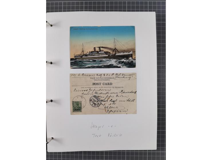 1891/1935, Sammlung “OST-ASIATISCHE HAUPTLINIE” bzw. “OST ASIATISCHE LINIE” mit über 90 Briefen, Karten und Ganzsachen. Dabei