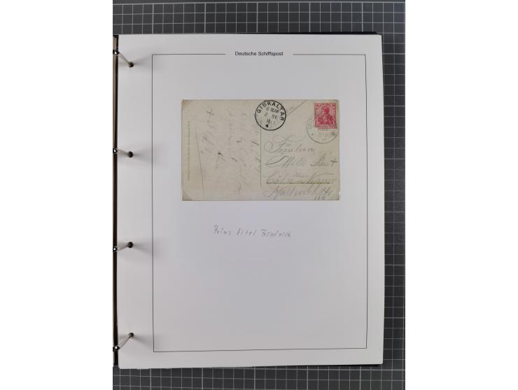 1891/1935, Sammlung “OST-ASIATISCHE HAUPTLINIE” bzw. “OST ASIATISCHE LINIE” mit über 90 Briefen, Karten und Ganzsachen. Dabei