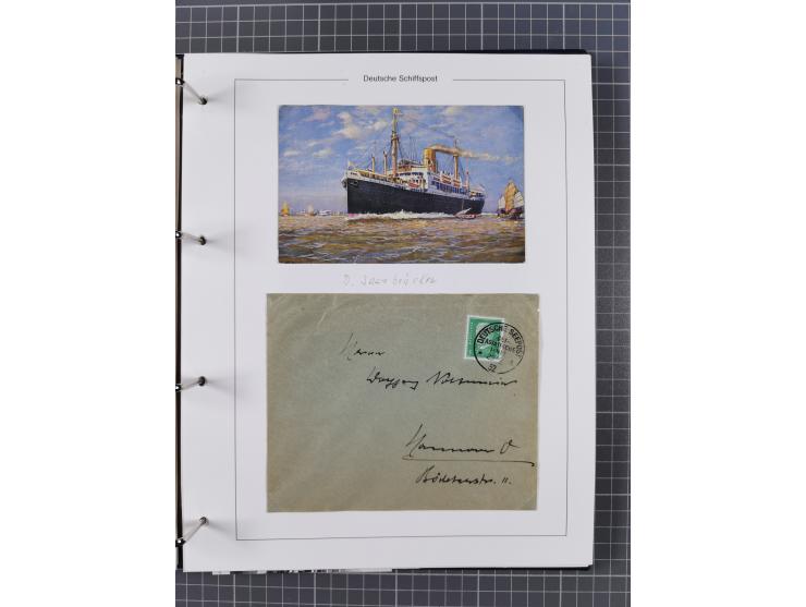 1891/1935, Sammlung “OST-ASIATISCHE HAUPTLINIE” bzw. “OST ASIATISCHE LINIE” mit über 90 Briefen, Karten und Ganzsachen. Dabei