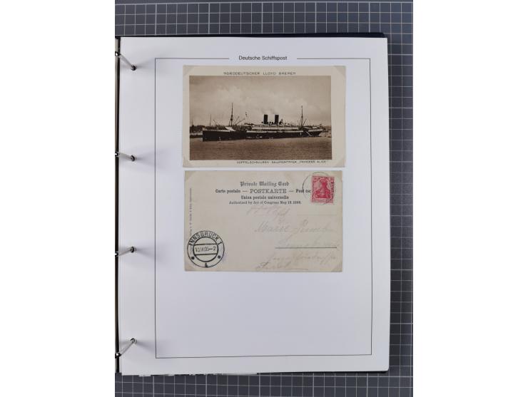 1891/1935, Sammlung “OST-ASIATISCHE HAUPTLINIE” bzw. “OST ASIATISCHE LINIE” mit über 90 Briefen, Karten und Ganzsachen. Dabei