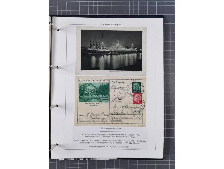 1891/1935, Sammlung “OST-ASIATISCHE HAUPTLINIE” bzw. “OST ASIATISCHE LINIE” mit über 90 Briefen, Karten und Ganzsachen. Dabei