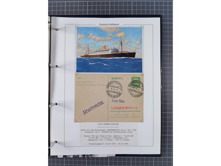 1891/1935, Sammlung “OST-ASIATISCHE HAUPTLINIE” bzw. “OST ASIATISCHE LINIE” mit über 90 Briefen, Karten und Ganzsachen. Dabei