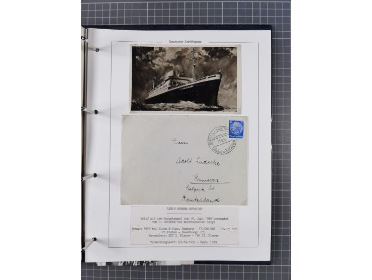 1891/1935, Sammlung “OST-ASIATISCHE HAUPTLINIE” bzw. “OST ASIATISCHE LINIE” mit über 90 Briefen, Karten und Ganzsachen. Dabei