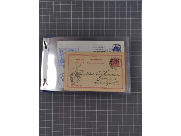 1891/1935, Sammlung “OST-ASIATISCHE HAUPTLINIE” bzw. “OST ASIATISCHE LINIE” mit über 90 Briefen, Karten und Ganzsachen. Dabei