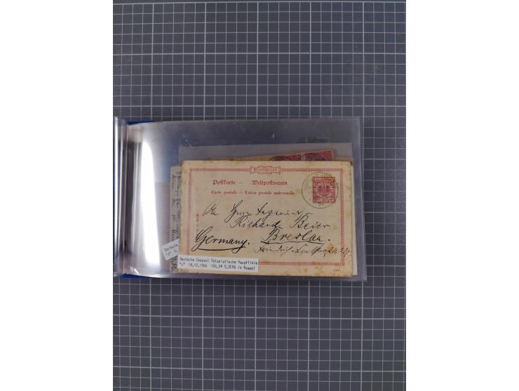 1891/1935, Sammlung “OST-ASIATISCHE HAUPTLINIE” bzw. “OST ASIATISCHE LINIE” mit über 90 Briefen, Karten und Ganzsachen. Dabei