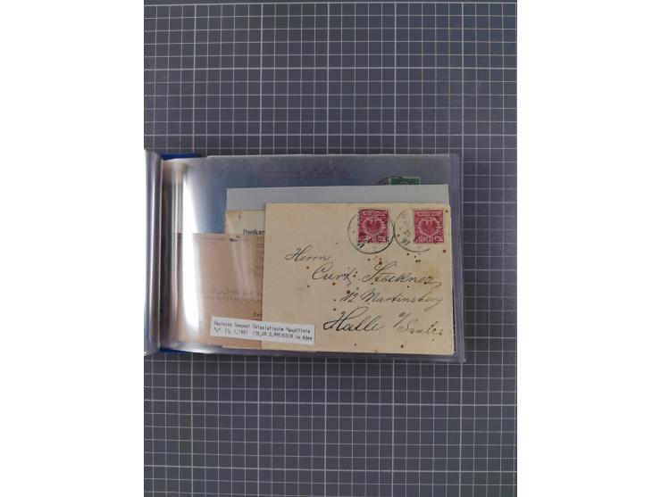 1891/1935, Sammlung “OST-ASIATISCHE HAUPTLINIE” bzw. “OST ASIATISCHE LINIE” mit über 90 Briefen, Karten und Ganzsachen. Dabei