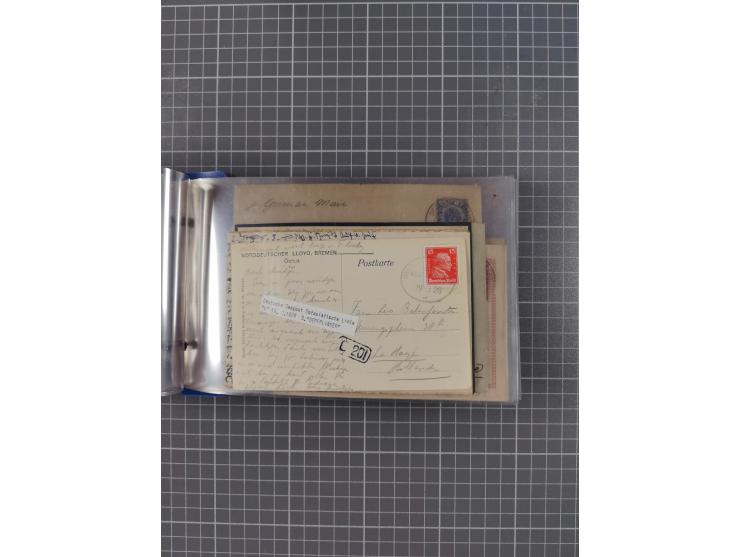 1891/1935, Sammlung “OST-ASIATISCHE HAUPTLINIE” bzw. “OST ASIATISCHE LINIE” mit über 90 Briefen, Karten und Ganzsachen. Dabei