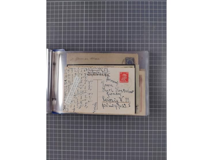 1891/1935, Sammlung “OST-ASIATISCHE HAUPTLINIE” bzw. “OST ASIATISCHE LINIE” mit über 90 Briefen, Karten und Ganzsachen. Dabei