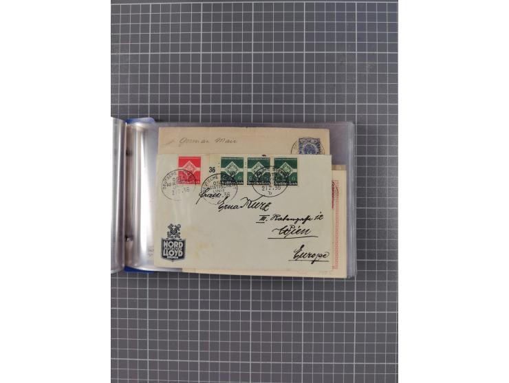 1891/1935, Sammlung “OST-ASIATISCHE HAUPTLINIE” bzw. “OST ASIATISCHE LINIE” mit über 90 Briefen, Karten und Ganzsachen. Dabei