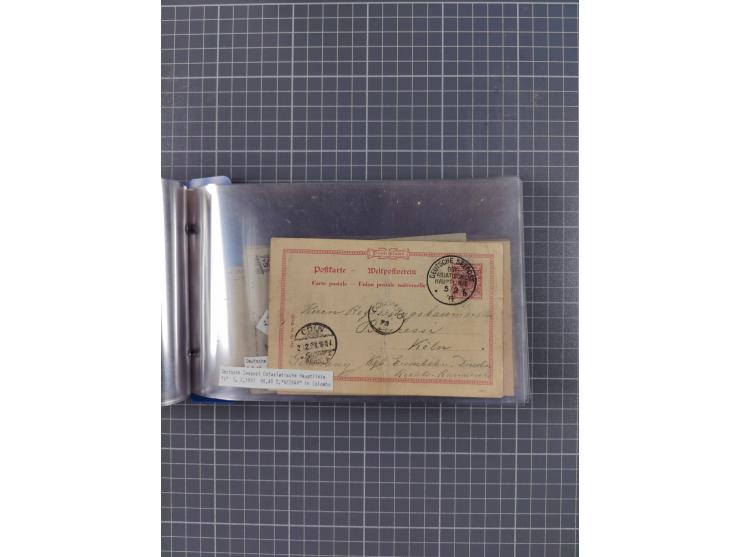 1891/1935, Sammlung “OST-ASIATISCHE HAUPTLINIE” bzw. “OST ASIATISCHE LINIE” mit über 90 Briefen, Karten und Ganzsachen. Dabei