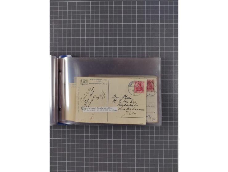 1891/1935, Sammlung “OST-ASIATISCHE HAUPTLINIE” bzw. “OST ASIATISCHE LINIE” mit über 90 Briefen, Karten und Ganzsachen. Dabei