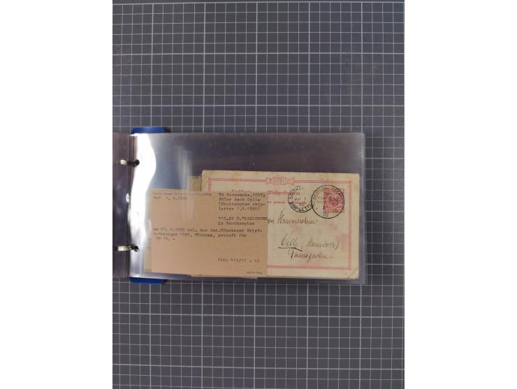 1891/1935, Sammlung “OST-ASIATISCHE HAUPTLINIE” bzw. “OST ASIATISCHE LINIE” mit über 90 Briefen, Karten und Ganzsachen. Dabei