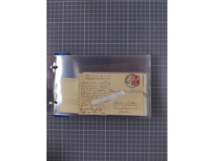 1891/1935, Sammlung “OST-ASIATISCHE HAUPTLINIE” bzw. “OST ASIATISCHE LINIE” mit über 90 Briefen, Karten und Ganzsachen. Dabei