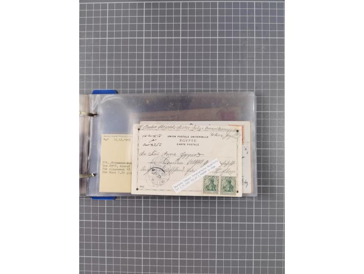 1891/1935, Sammlung “OST-ASIATISCHE HAUPTLINIE” bzw. “OST ASIATISCHE LINIE” mit über 90 Briefen, Karten und Ganzsachen. Dabei