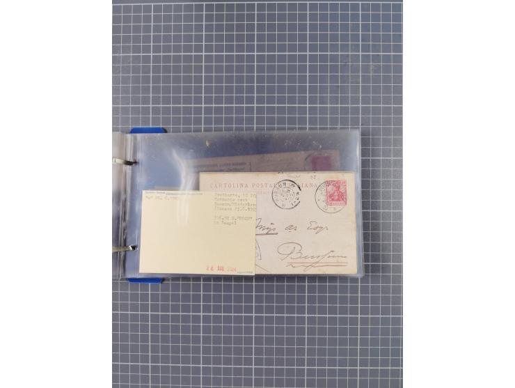 1891/1935, Sammlung “OST-ASIATISCHE HAUPTLINIE” bzw. “OST ASIATISCHE LINIE” mit über 90 Briefen, Karten und Ganzsachen. Dabei