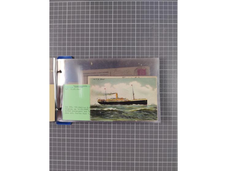 1891/1935, Sammlung “OST-ASIATISCHE HAUPTLINIE” bzw. “OST ASIATISCHE LINIE” mit über 90 Briefen, Karten und Ganzsachen. Dabei