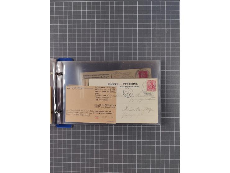 1891/1935, Sammlung “OST-ASIATISCHE HAUPTLINIE” bzw. “OST ASIATISCHE LINIE” mit über 90 Briefen, Karten und Ganzsachen. Dabei