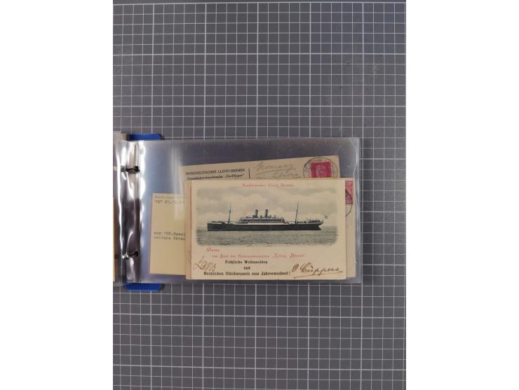 1891/1935, Sammlung “OST-ASIATISCHE HAUPTLINIE” bzw. “OST ASIATISCHE LINIE” mit über 90 Briefen, Karten und Ganzsachen. Dabei