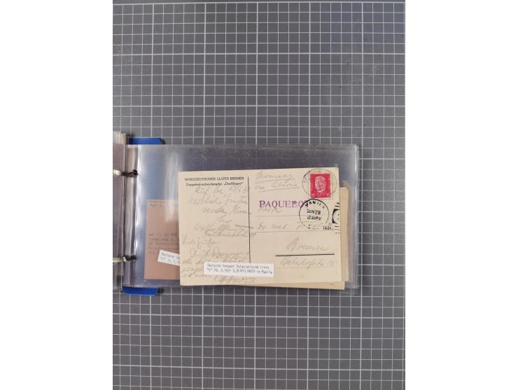 1891/1935, Sammlung “OST-ASIATISCHE HAUPTLINIE” bzw. “OST ASIATISCHE LINIE” mit über 90 Briefen, Karten und Ganzsachen. Dabei