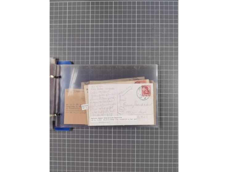 1891/1935, Sammlung “OST-ASIATISCHE HAUPTLINIE” bzw. “OST ASIATISCHE LINIE” mit über 90 Briefen, Karten und Ganzsachen. Dabei