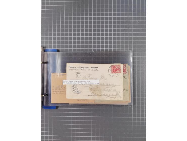 1891/1935, Sammlung “OST-ASIATISCHE HAUPTLINIE” bzw. “OST ASIATISCHE LINIE” mit über 90 Briefen, Karten und Ganzsachen. Dabei