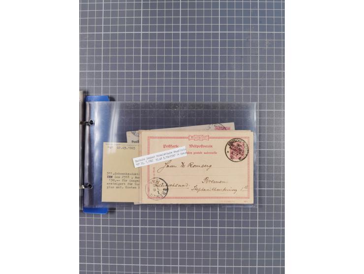 1891/1935, Sammlung “OST-ASIATISCHE HAUPTLINIE” bzw. “OST ASIATISCHE LINIE” mit über 90 Briefen, Karten und Ganzsachen. Dabei