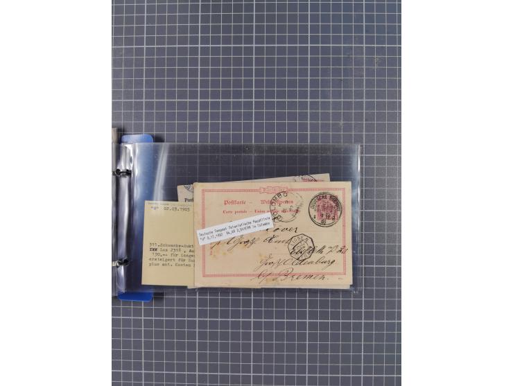 1891/1935, Sammlung “OST-ASIATISCHE HAUPTLINIE” bzw. “OST ASIATISCHE LINIE” mit über 90 Briefen, Karten und Ganzsachen. Dabei