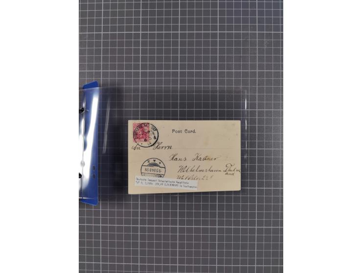 1891/1935, Sammlung “OST-ASIATISCHE HAUPTLINIE” bzw. “OST ASIATISCHE LINIE” mit über 90 Briefen, Karten und Ganzsachen. Dabei