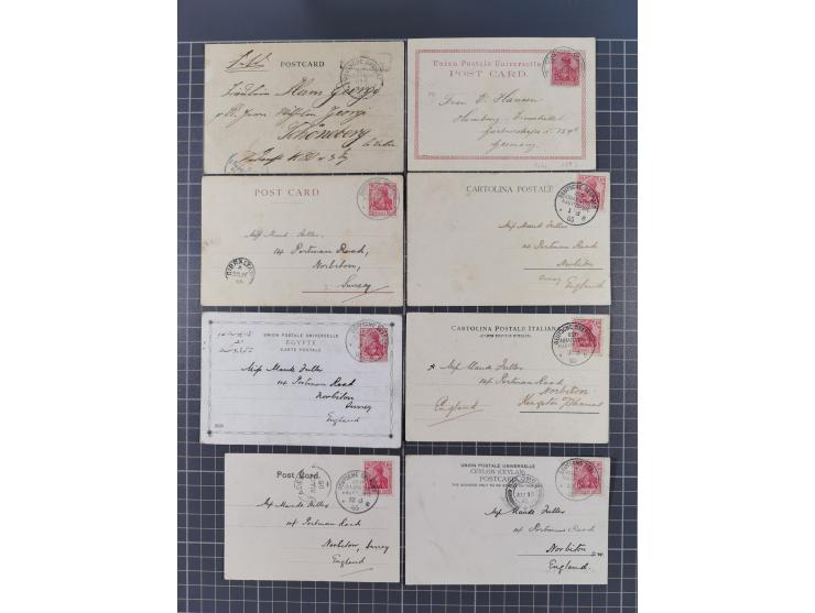 1891/1935, Sammlung “OST-ASIATISCHE HAUPTLINIE” bzw. “OST ASIATISCHE LINIE” mit über 90 Briefen, Karten und Ganzsachen. Dabei