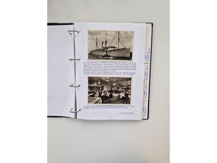 1934/39, interessante Sammlung “Kraft durch Freude” des NORDD. LLYOD BREMEN mit über Briefen, Karten und GSK. Dazu Menükarten