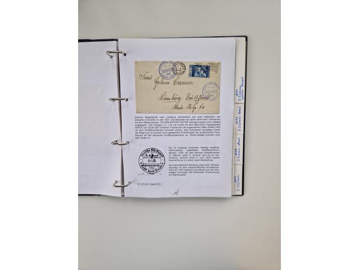 1934/39, interessante Sammlung “Kraft durch Freude” des NORDD. LLYOD BREMEN mit über Briefen, Karten und GSK. Dazu Menükarten