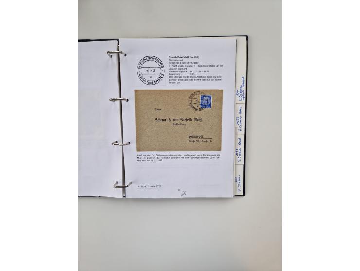 1934/39, interessante Sammlung “Kraft durch Freude” des NORDD. LLYOD BREMEN mit über Briefen, Karten und GSK. Dazu Menükarten