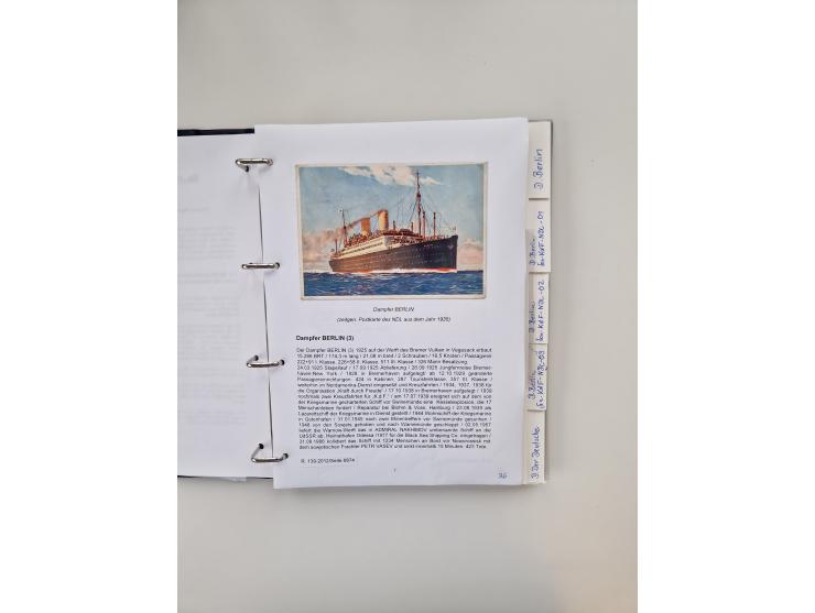 1934/39, interessante Sammlung “Kraft durch Freude” des NORDD. LLYOD BREMEN mit über Briefen, Karten und GSK. Dazu Menükarten
