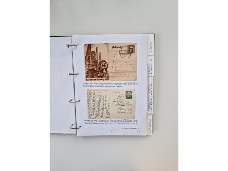 1934/39, interessante Sammlung “Kraft durch Freude” des NORDD. LLYOD BREMEN mit über Briefen, Karten und GSK. Dazu Menükarten