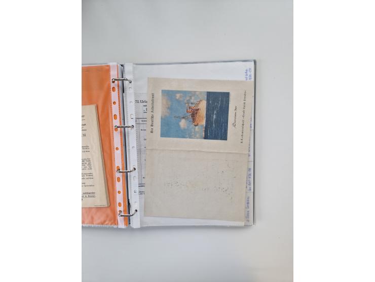 1934/39, interessante Sammlung “Kraft durch Freude” des NORDD. LLYOD BREMEN mit über Briefen, Karten und GSK. Dazu Menükarten