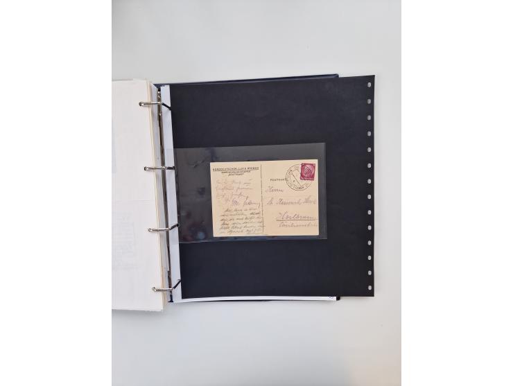 1934/39, interessante Sammlung “Kraft durch Freude” des NORDD. LLYOD BREMEN mit über Briefen, Karten und GSK. Dazu Menükarten