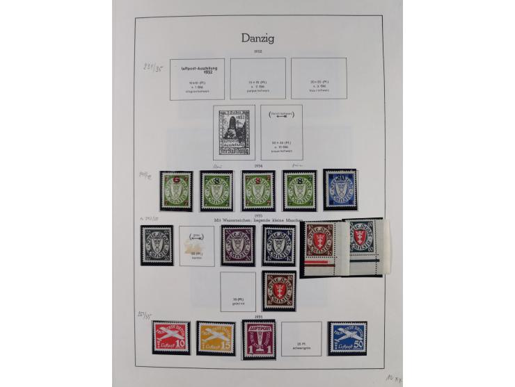 1920/39, meist postfrische/ungebrauchte Sammlung ab Mi.1-15, inkl. Dienstmarken, dabei viele, meist postfrische, komplette Sä
