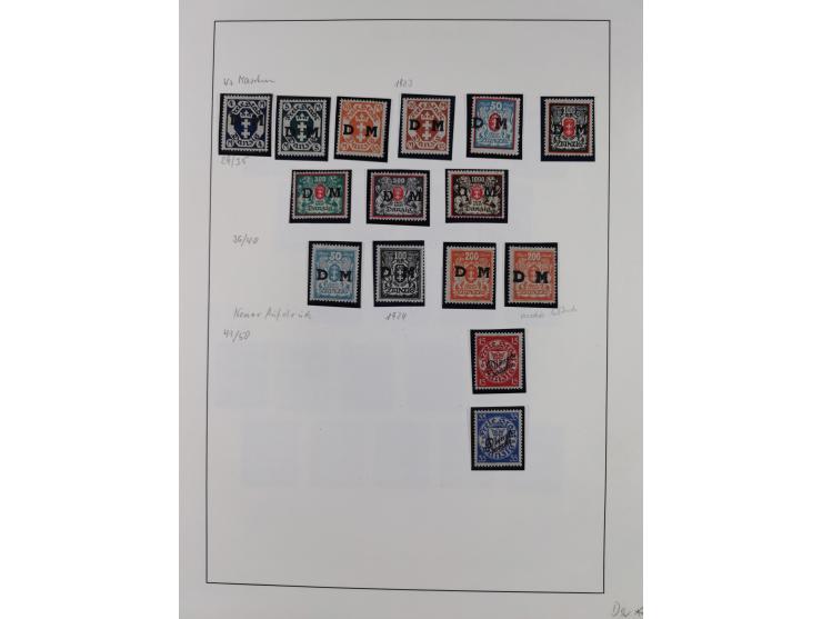 1920/39, meist postfrische/ungebrauchte Sammlung ab Mi.1-15, inkl. Dienstmarken, dabei viele, meist postfrische, komplette Sä
