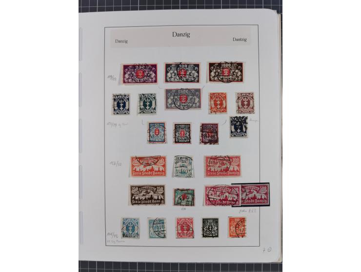 1920/39, meist gestempelte Sammlung ab Aufdruckausgaben, inkl. Dienstmarken, dabei komplette Sätze, Block 1-3, Dienstmarken, 