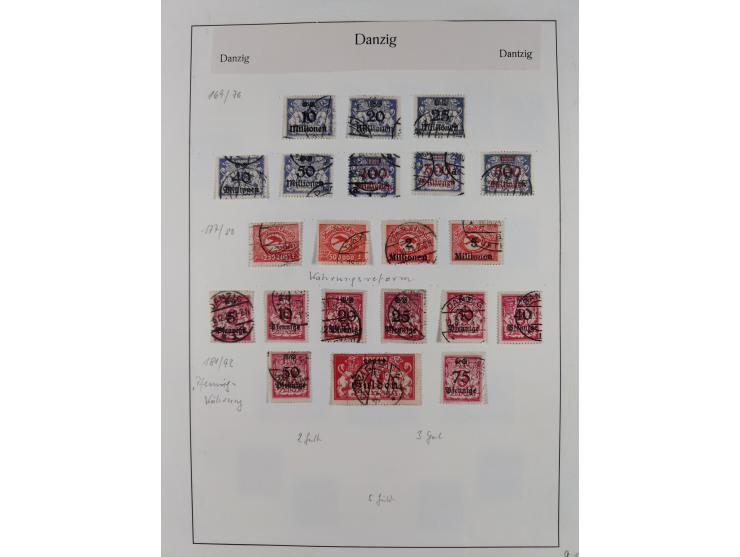 1920/39, meist gestempelte Sammlung ab Aufdruckausgaben, inkl. Dienstmarken, dabei komplette Sätze, Block 1-3, Dienstmarken, 