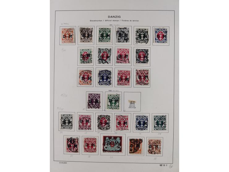 1920/39, meist gestempelte Sammlung ab Aufdruckausgaben, inkl. Dienstmarken, dabei komplette Sätze, Block 1-3, Dienstmarken, 