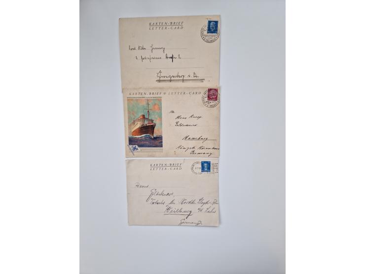 1928/34, kleine Sammlung “DASP BREMEN-NEW YORK” mit den Dampfern “Bremen”, “Columbus” und “Europa” &nbsp;mit 16 Briefen, Kart