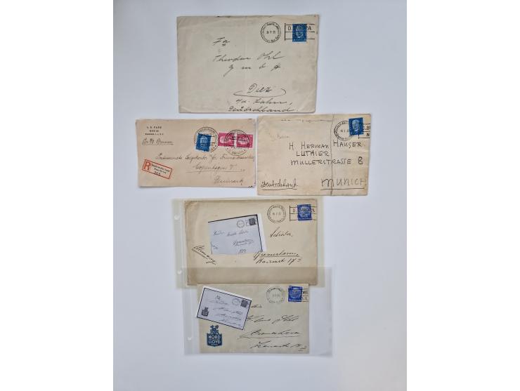 1928/34, kleine Sammlung “DASP BREMEN-NEW YORK” mit den Dampfern “Bremen”, “Columbus” und “Europa” &nbsp;mit 16 Briefen, Kart