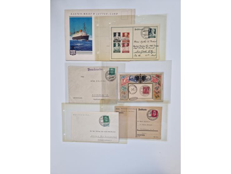 1928/34, kleine Sammlung “DASP BREMEN-NEW YORK” mit den Dampfern “Bremen”, “Columbus” und “Europa” &nbsp;mit 16 Briefen, Kart