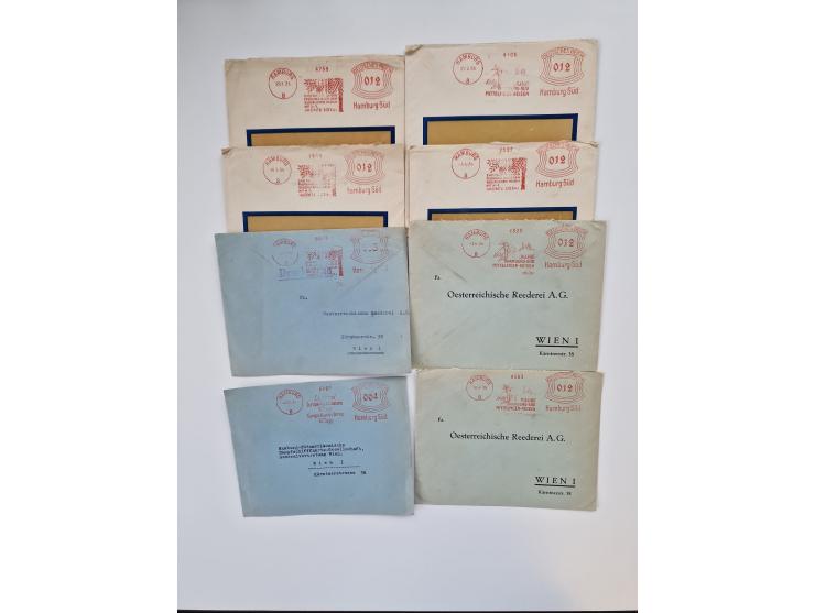 1926/70 (ca.), interessante Sammlung “Absenderfreistempel der Reedereien” mit ca. 140 Briefen/Karten inkl. Doubletten und etl