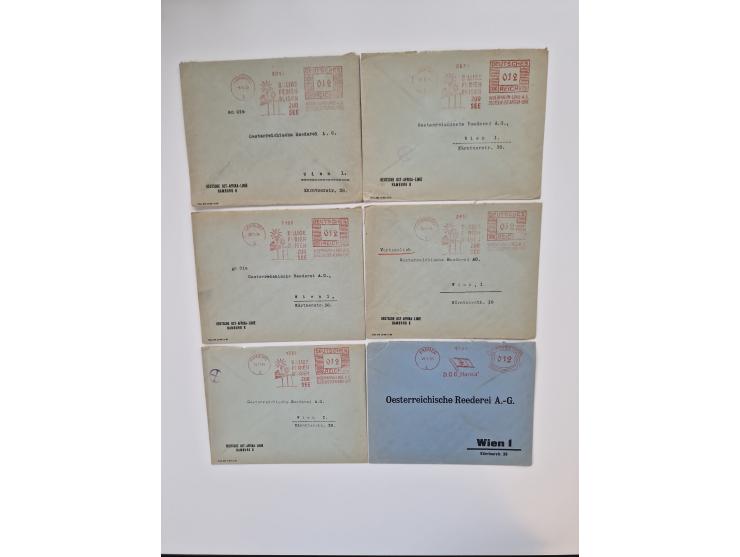 1926/70 (ca.), interessante Sammlung “Absenderfreistempel der Reedereien” mit ca. 140 Briefen/Karten inkl. Doubletten und etl