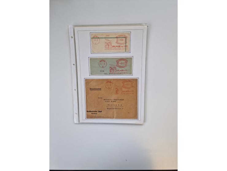1926/70 (ca.), interessante Sammlung “Absenderfreistempel der Reedereien” mit ca. 140 Briefen/Karten inkl. Doubletten und etl